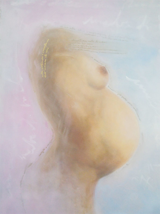 Madre di vita, 2016, olio su tela, cm 70×100